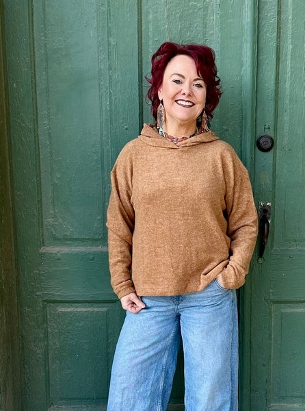 Meina Brushed Melange Hoodie Sweater