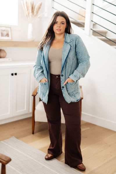 Business Brunch Denim Blazer - ONLINE EXCLUSIVE!