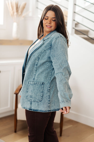 Business Brunch Denim Blazer - ONLINE EXCLUSIVE!