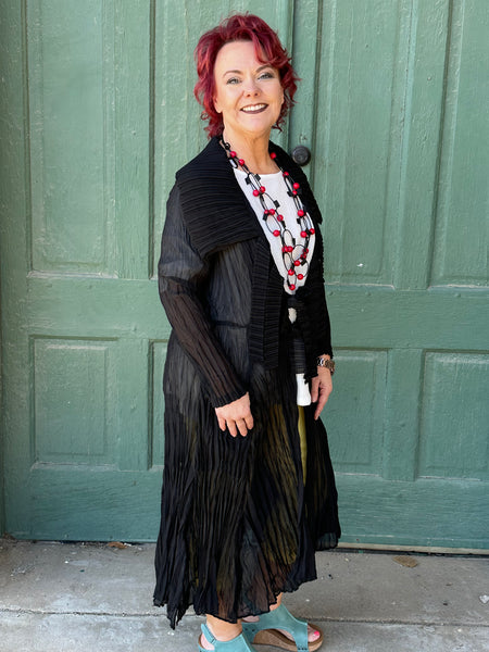 Plumero largo arrugado Constance