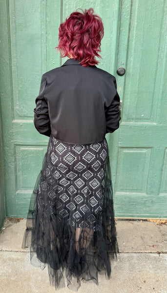 Abigail Western Duster with Tulle Mesh