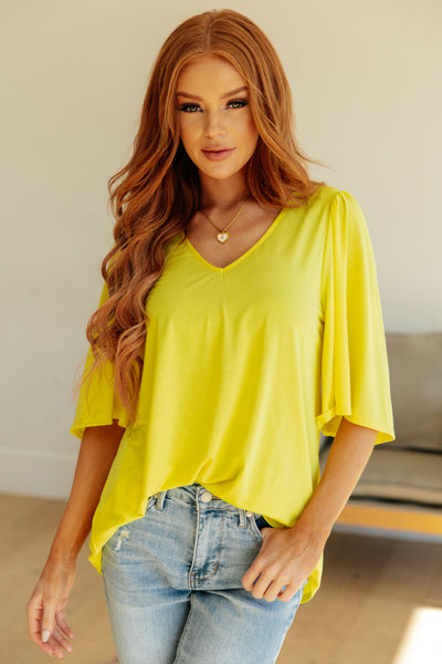 Blusa Cali en amarillo neón