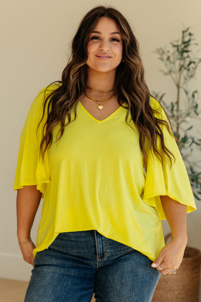 Blusa Cali en amarillo neón