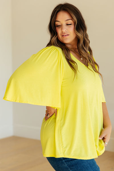 Blusa Cali en amarillo neón