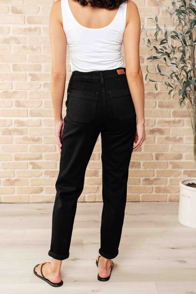 Pantalones vaqueros azules tipo jogger Carmen Double Cuff Judy en negro - ¡EXCLUSIVO ONLINE!