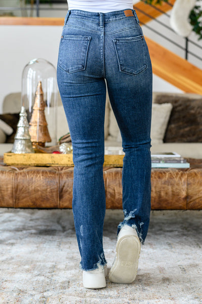 Christine High Contrast Slim Bootcut Destroyed Judy Blue Jeans - ONLINE EXCLUSIVE!