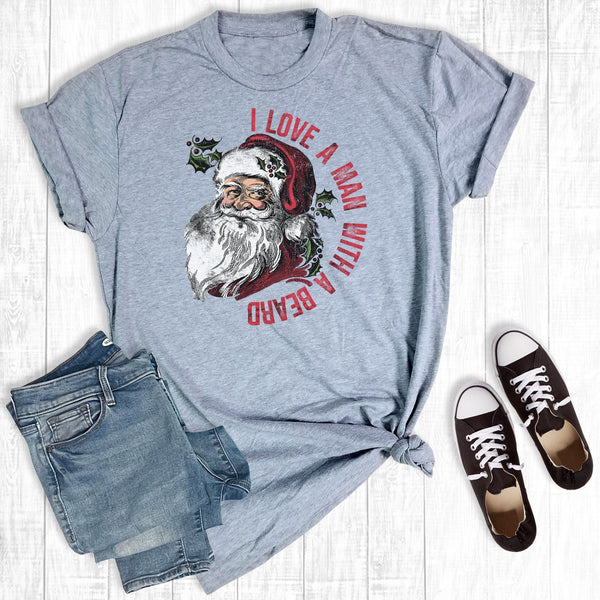 Kilah I Love a Man With a Beard Graphic T-Shirt