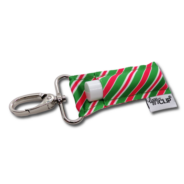 Christmas Stripes LippyClip® Lip Balm Holder