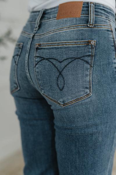 Colette Mid Rise Boyfriend Classic Cuffed Judy Blue Jeans