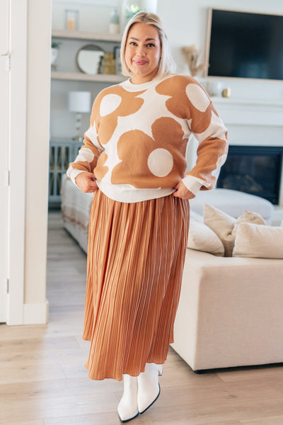 Suéter floral moderno "más grande es mejor"