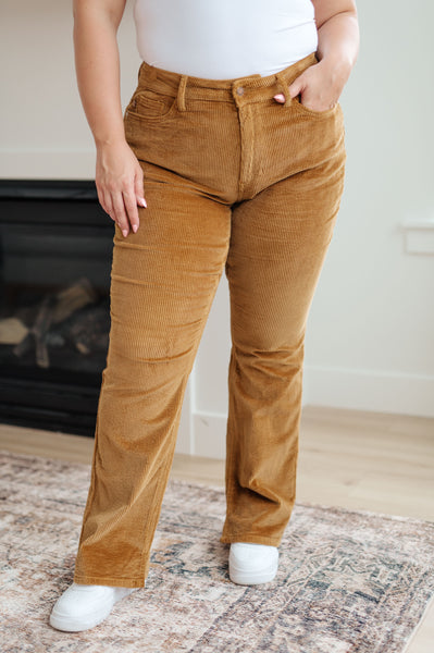 Cordelia Bootcut Corduroy Judy Blue Jeans in Camel - ONLINE EXCLUSIVE!