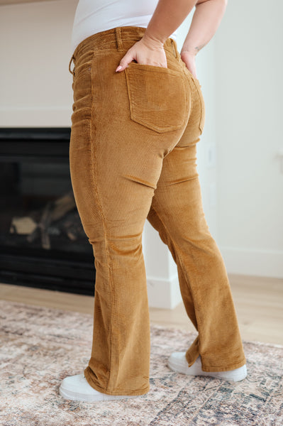 Cordelia Bootcut Corduroy Judy Blue Jeans in Camel - ONLINE EXCLUSIVE!
