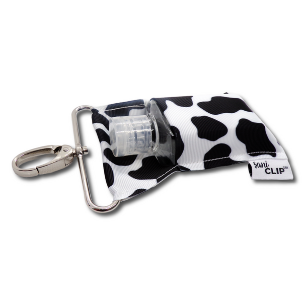 Cow Print SaniClip Hand Sanitizer Holder - made to order