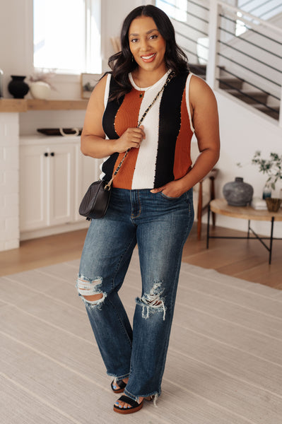 Camiseta de punto a rayas Decididamente indecisa