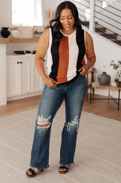 Camiseta de punto a rayas Decididamente indecisa