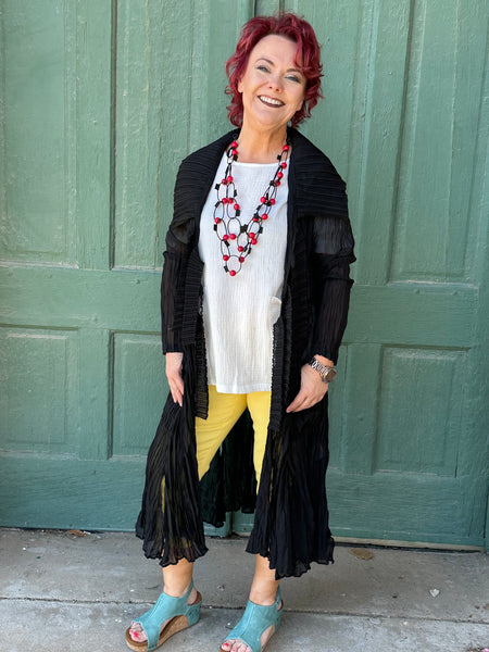 Plumero largo arrugado Constance