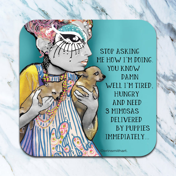 Posavasos altos de algodón