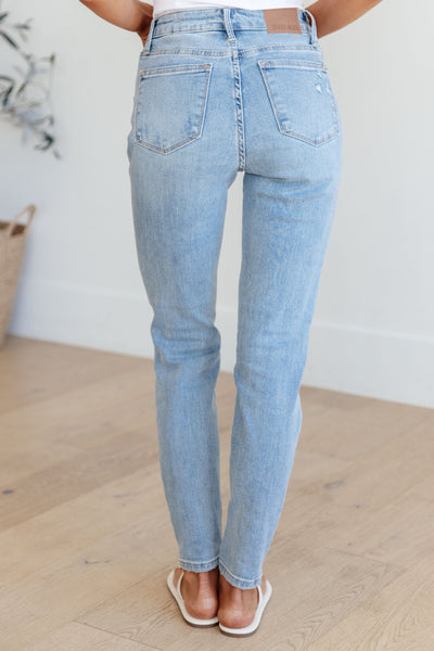 Eloise Mid-Rise Control Top Distressed Skinny Judy Blue Jeans - ONLINE EXCLUSIVE!