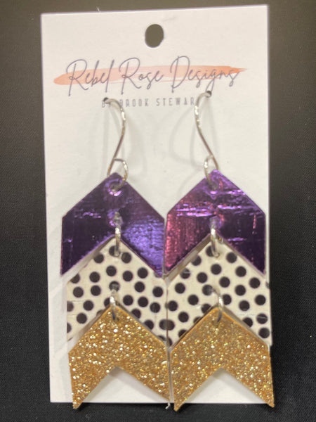 Kansas Wesleyan School Spirit Earrings