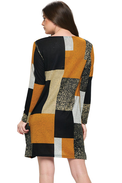 Vestido Leighton con bloques de color y bolsillo delantero