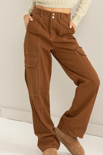 Chelsey Hi-Rise Contrast Stitch Pants