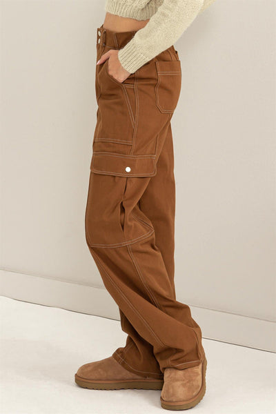 Chelsey Hi-Rise Contrast Stitch Pants
