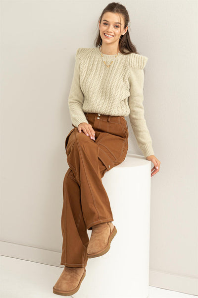 Chelsey Hi-Rise Contrast Stitch Pants