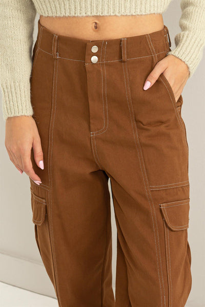 Chelsey Hi-Rise Contrast Stitch Pants