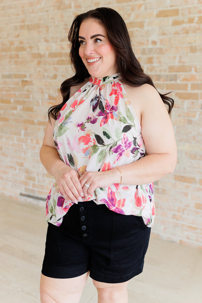 Blusa halter floral Karis Feeling Lovely - ¡EXCLUSIVA EN LÍNEA!