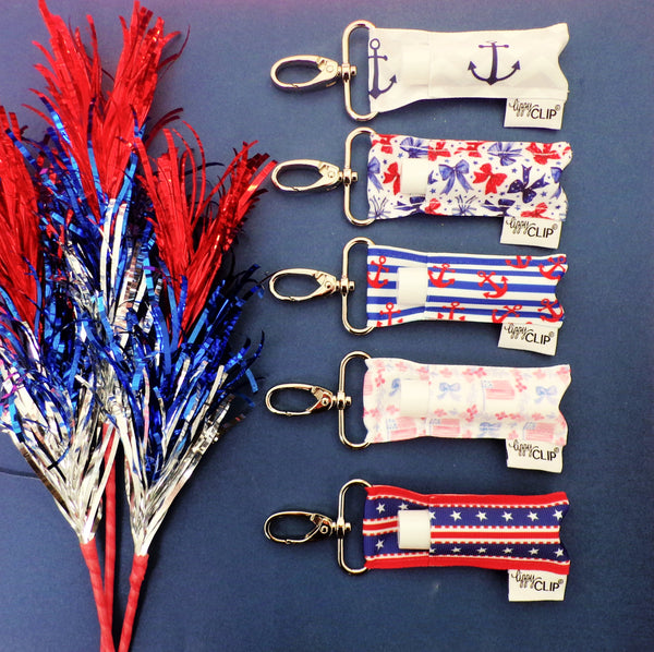 Star Spangled Bows LippyClip® Lip Balm Holder
