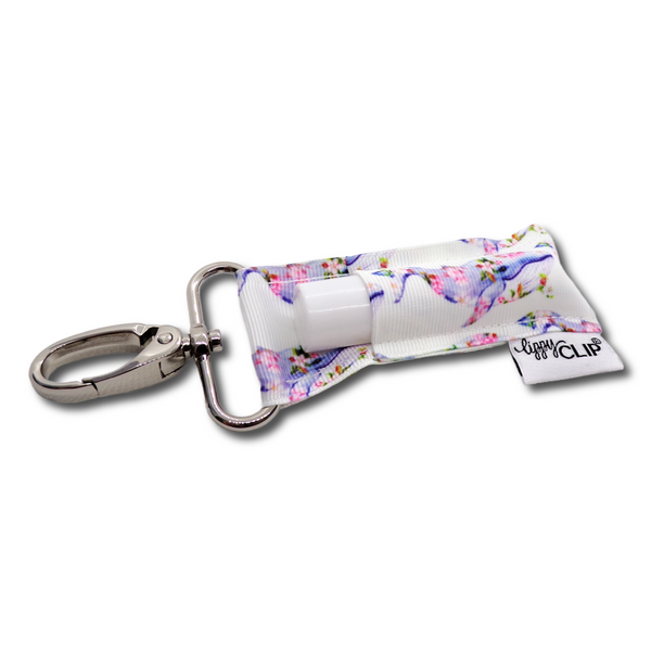 Floral Whale LippyClip® Lip Balm Holder