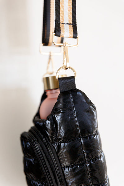 Bolso tote acolchado Gotcha Girl en color negro