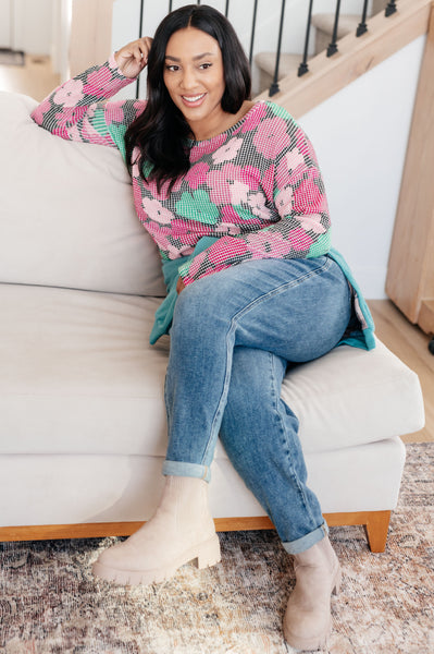 Top floral de chat grupal