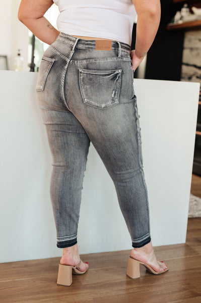Hadley High Rise Control Top Release Hem Skinny Judy Blue Jeans - ONLINE EXCLUSIVE!