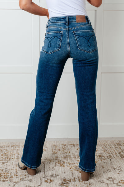 Hannah Mid Rise Thermal Bootcut Judy Blue Jeans