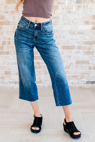 Hayes High Rise Wide Leg Crop Judy Blue Jeans - ONLINE EXCLUSIVE!