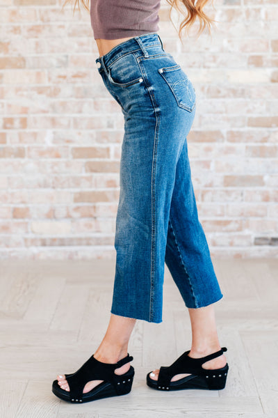 Hayes High Rise Wide Leg Crop Judy Blue Jeans - ONLINE EXCLUSIVE!