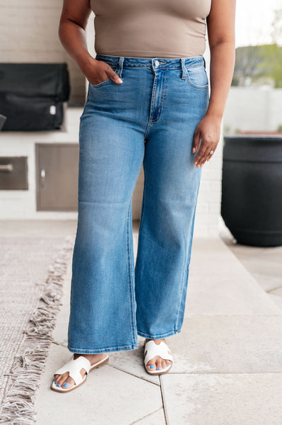 Hayes High Rise Wide Leg Crop Judy Blue Jeans - ONLINE EXCLUSIVE!