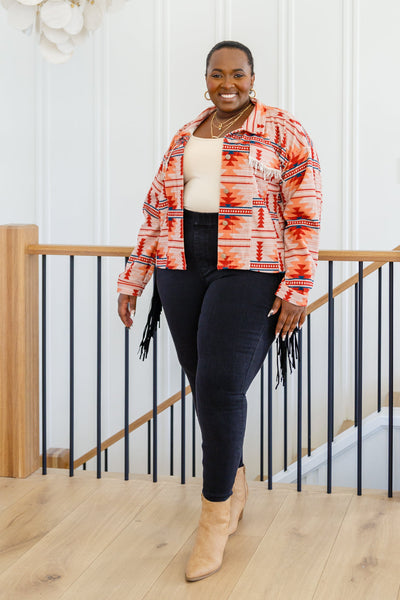 Hilary Side Fringe Skinny Jegging In Black - ONLINE EXCLUSIVE!