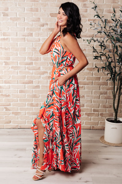 Vestido con corte Humming Along en color coral - ¡EXCLUSIVO ONLINE!