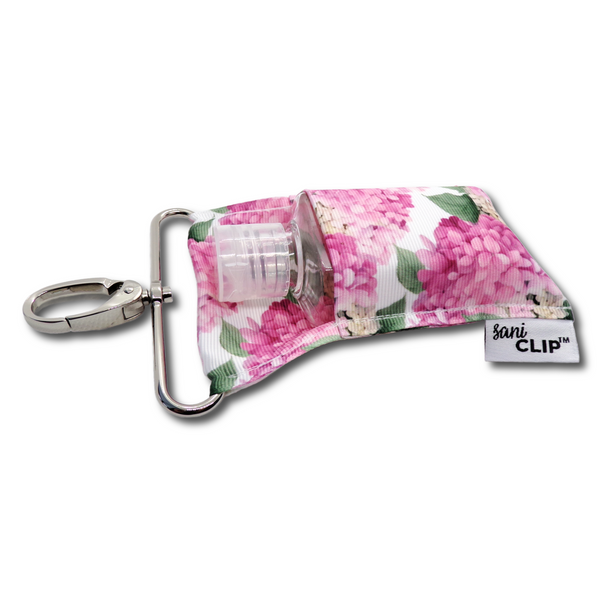 Hydrangeas SaniClip Hand Sanitizer Holder - made to order