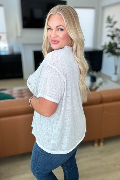 Close to Myself Patch Pocket Tee in Cement - ONLINE EXCLUSIVE!