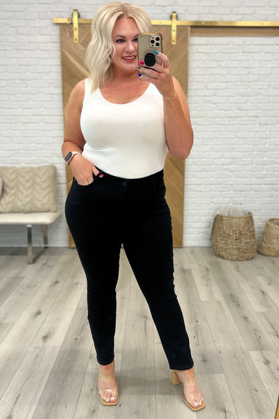 88756 Mariah Mid-Rise Slim Fit Black Judy Blue Jeans