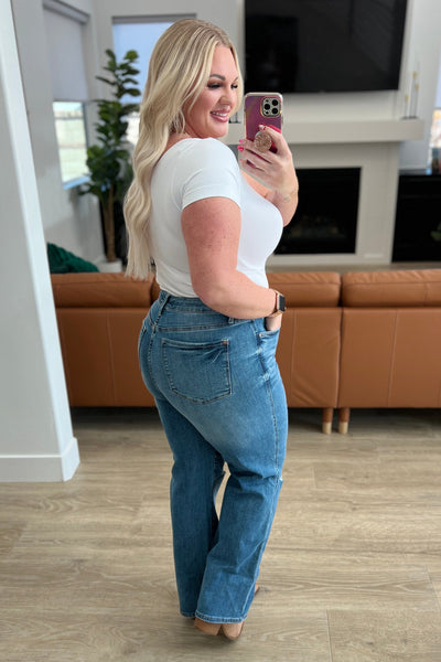Bree High Rise Control Top Distressed Straight Judy Blue Jeans - ONLINE EXCLUSIVE!