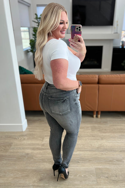 Hadley High Rise Control Top Release Hem Skinny Judy Blue Jeans - ONLINE EXCLUSIVE!