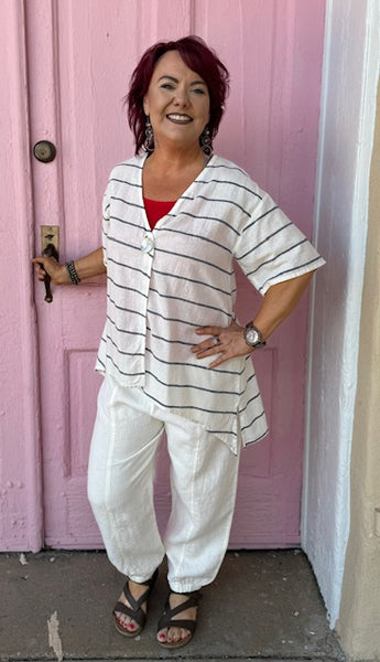 62154 Catherine Striped Top by Ever Sassy - Dolcezza