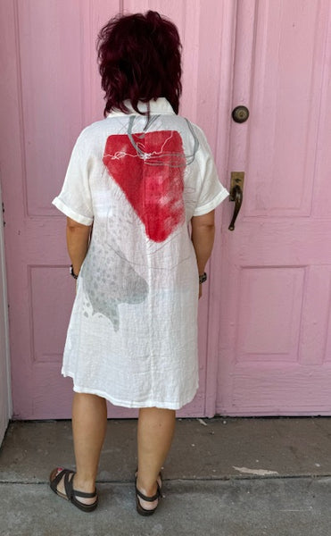 62303 Celine Linen Button-Down Tunic / Dress by Ever Sassy - Dolcezza