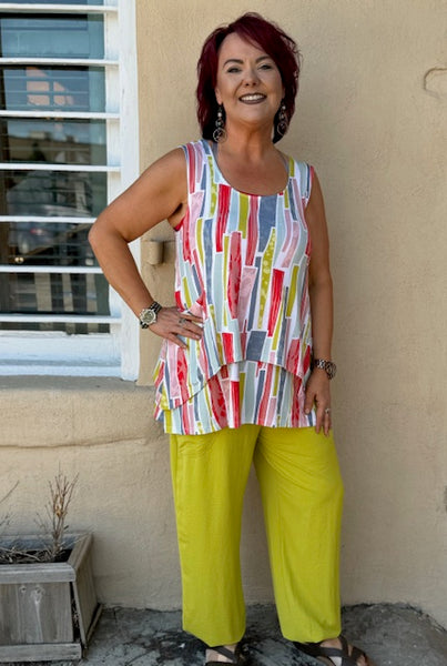 62400 Echo Striped Tank Top by Ever Sassy - Dolcezza