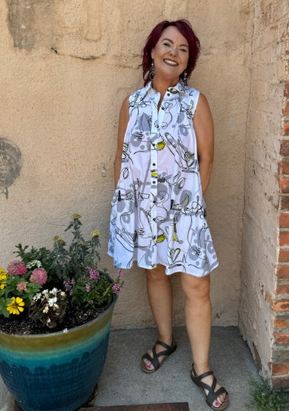 62650 LaDonna Button Down Tunic/Dress by Ever Sassy - Dolcezza