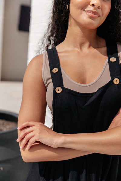 Pantalones cortos de mezcla de lino "I Want You Back" en negro